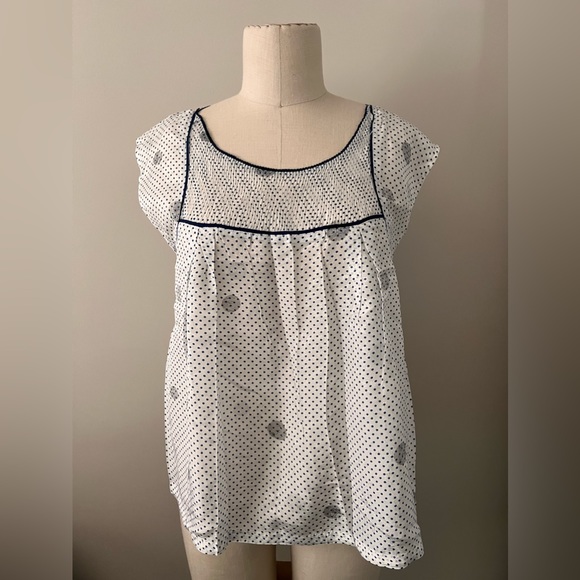 Cotelac Tops - Cotelac polka dot short sleeve top blouse shirt for summer